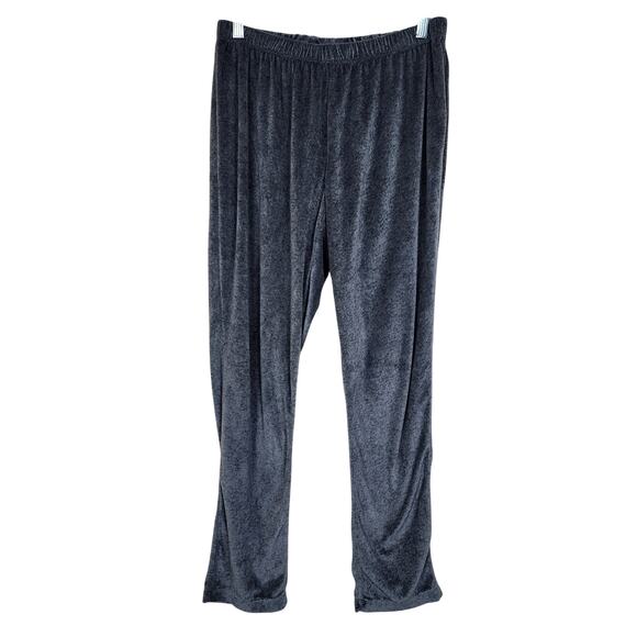 Dark Grey Gray Small Joysun Velour Velvet Pajama Pants - Picture 1 of 5
